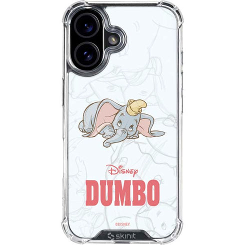 Disney Dumbo Classic sketched portrait iPhone 17 Clear Case