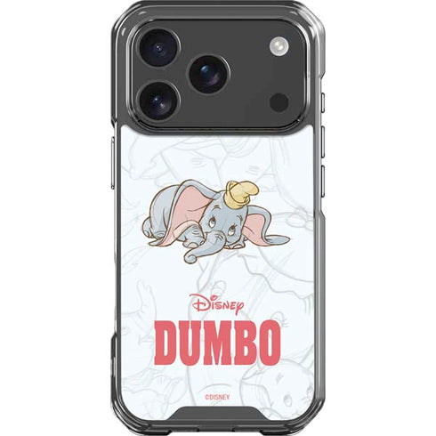 Disney Dumbo Classic sketched portrait iPhone 17 Pro Clear Case