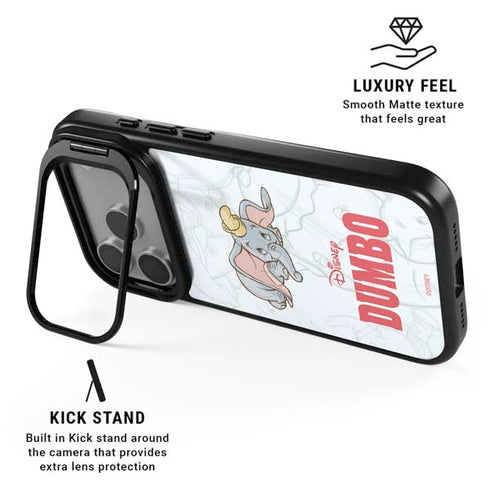 Disney Dumbo Classic sketched portrait iPhone 17 Pro Kickstand Case