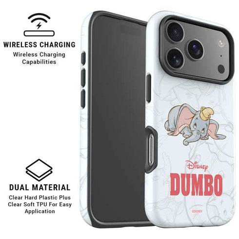 Disney Dumbo Classic sketched portrait iPhone 17 Pro Magsafe Impact Case