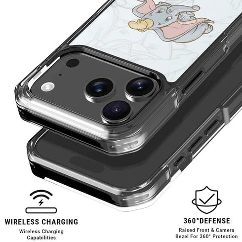 Disney Dumbo Classic sketched portrait iPhone 17 Pro Max Clear Case