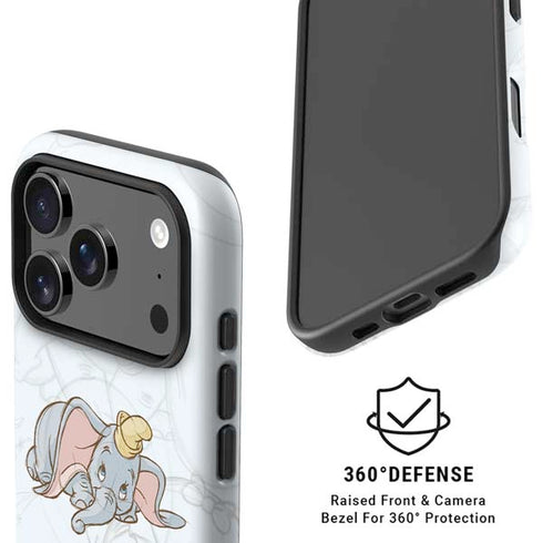Disney Dumbo Classic sketched portrait iPhone 17 Pro Max Magsafe Impact Case