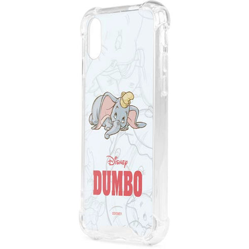 Disney Dumbo Classic sketched portrait iPhone XS Clear Case