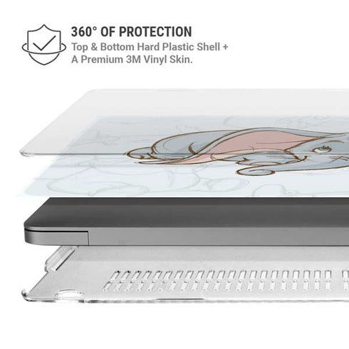 Disney Dumbo Classic sketched portrait MacBook Pro 14in (2021-24) Case plus Skin