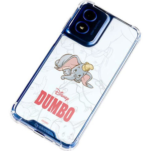 Disney Dumbo Classic sketched portrait Moto G Play 4G (2024) Clear Case