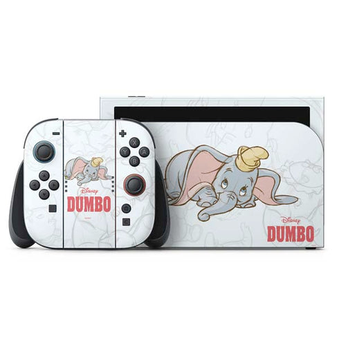 Disney Dumbo Classic sketched portrait Nintendo Skins