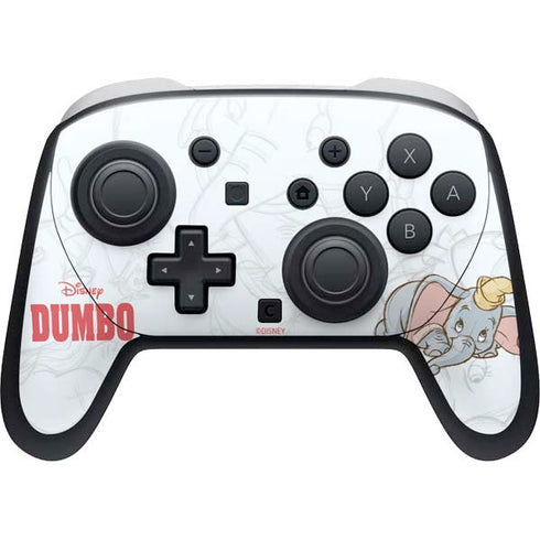 Disney Dumbo Classic sketched portrait Nintendo Switch 2 (2025) Pro Controller Skin