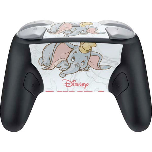 Disney Dumbo Classic sketched portrait Nintendo Switch 2 (2025) Pro Controller Skin