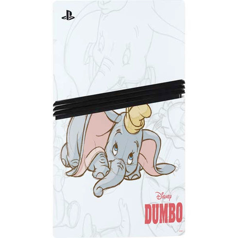 Disney Dumbo Classic sketched portrait PS5 Pro Disk Bundle Skin