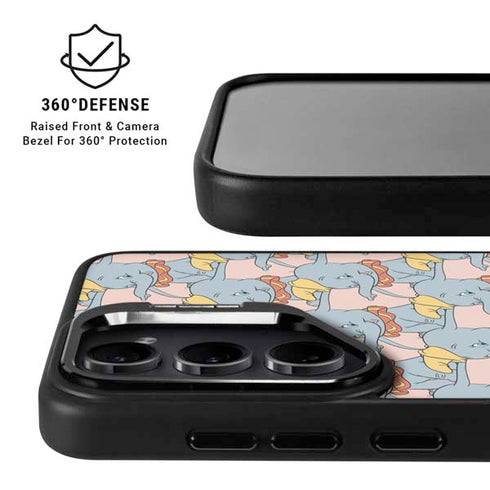 Disney Dumbo Face Pattern Galaxy S25 Kickstand Case