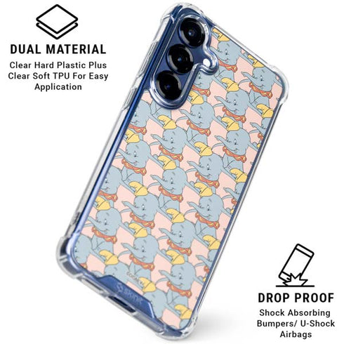 Disney Dumbo Face Pattern Galaxy S25 Plus Clear Case