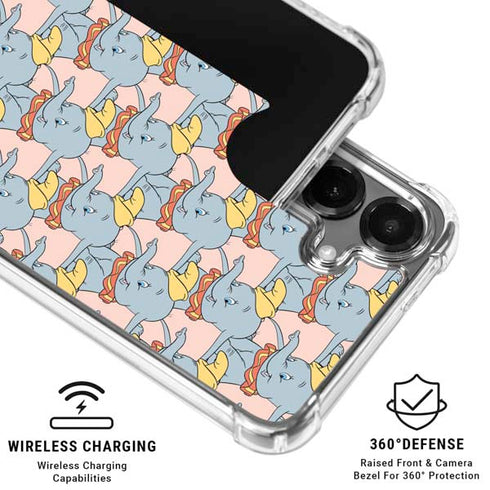 Disney Dumbo Face Pattern Galaxy S26 Clear Case