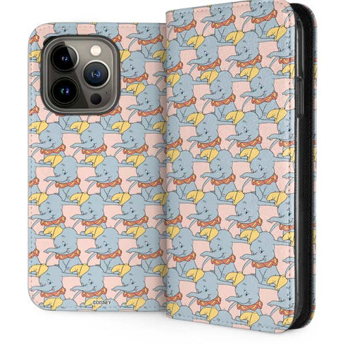 Disney Dumbo Face Pattern iPhone 13 Pro Folio Case