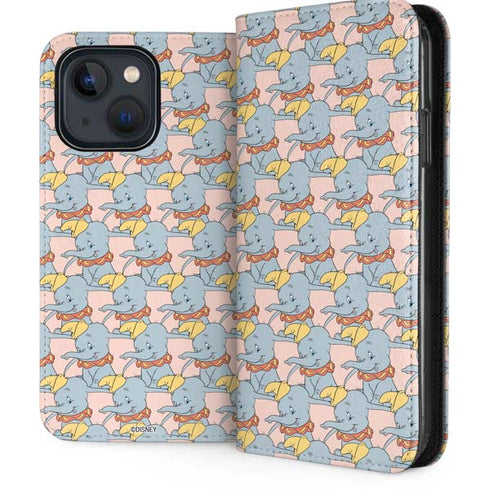 Disney Dumbo Face Pattern iPhone 14 Folio Case