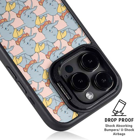 Disney Dumbo Face Pattern iPhone 15 Pro Kickstand Case