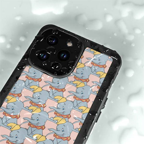 Disney Dumbo Face Pattern iPhone 15 Pro Waterproof Case