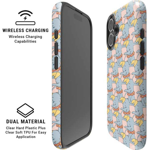 Disney Dumbo Face Pattern iPhone 16 Magsafe Impact Case