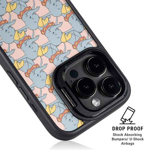 Disney Dumbo Face Pattern iPhone 16 Pro Max Kickstand Case