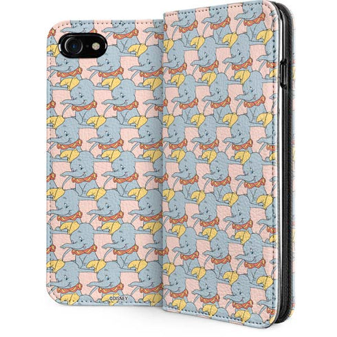 Disney Dumbo Face Pattern iPhone SE (2nd & 3rd Gen) Folio Case