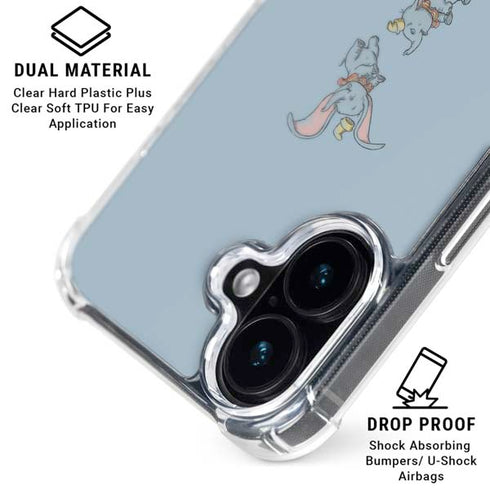 Disney Dumbo Variant Poses iPhone 16 Plus Clear Case