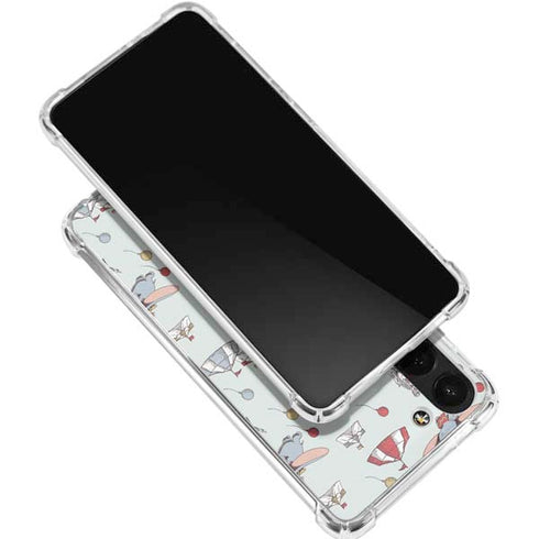 Disney Dumbo Vintage Pattern Galaxy S24 FE Clear Case