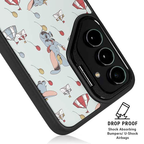 Disney Dumbo Vintage Pattern Galaxy S25 Kickstand Case