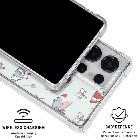 Disney Dumbo Vintage Pattern Galaxy S25 Ultra Clear Case