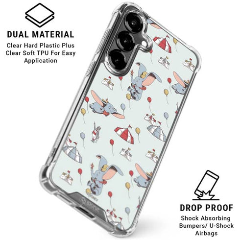 Disney Dumbo Vintage Pattern Galaxy S26 Plus Clear Case
