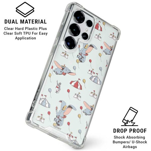 Disney Dumbo Vintage Pattern Galaxy S26 Ultra Clear Case