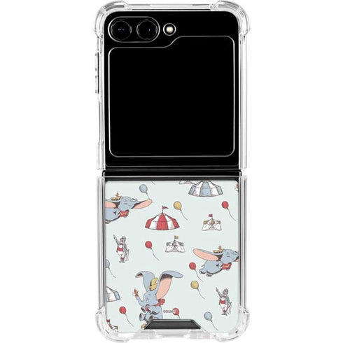 Disney Dumbo Vintage Pattern Galaxy Z Flip6 Clear Case