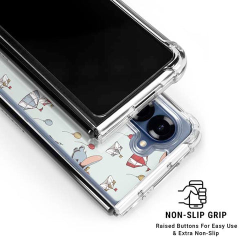Disney Dumbo Vintage Pattern Galaxy Z Fold6 Clear Case