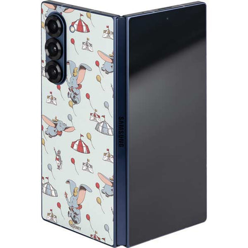 Disney Dumbo Vintage Pattern Galaxy Z Fold6 Skin