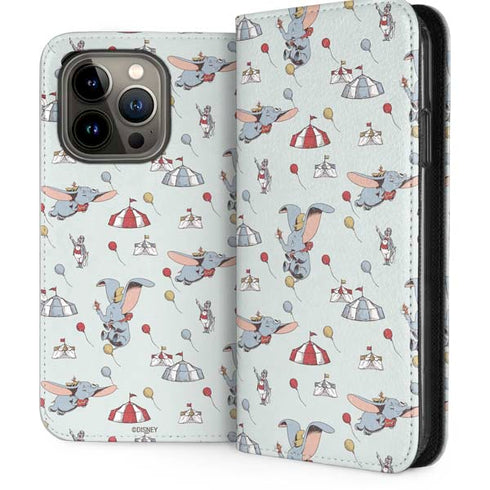 Disney Dumbo Vintage Pattern iPhone 13 Pro Folio Case