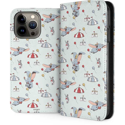Disney Dumbo Vintage Pattern iPhone 13 Pro Max Folio Case