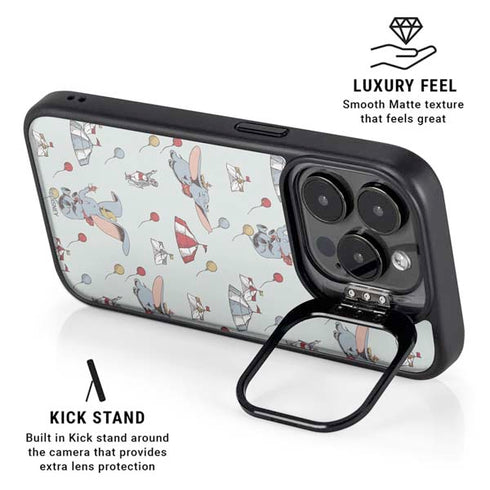 Disney Dumbo Vintage Pattern iPhone 14 Pro Max Kickstand Case