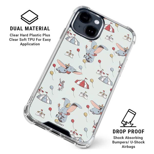 Disney Dumbo Vintage Pattern iPhone 15 Clear Case