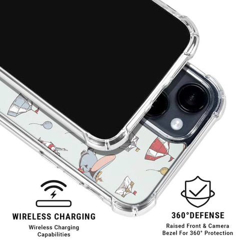 Disney Dumbo Vintage Pattern iPhone 15 Clear Case
