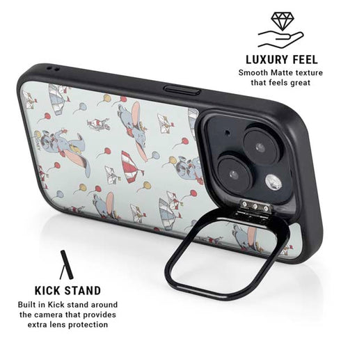 Disney Dumbo Vintage Pattern iPhone 15 Plus Kickstand Case