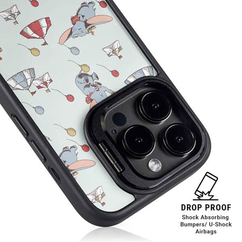Disney Dumbo Vintage Pattern iPhone 15 Pro Kickstand Case