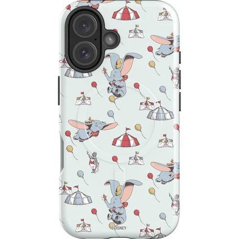 Disney Dumbo Vintage Pattern iPhone 16 Magsafe Impact Case