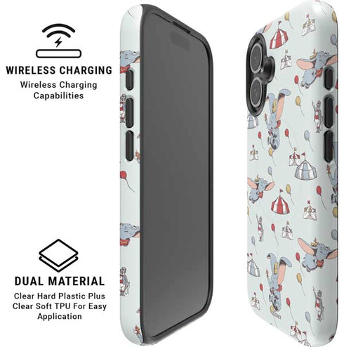 Disney Dumbo Vintage Pattern iPhone 16 Magsafe Impact Case