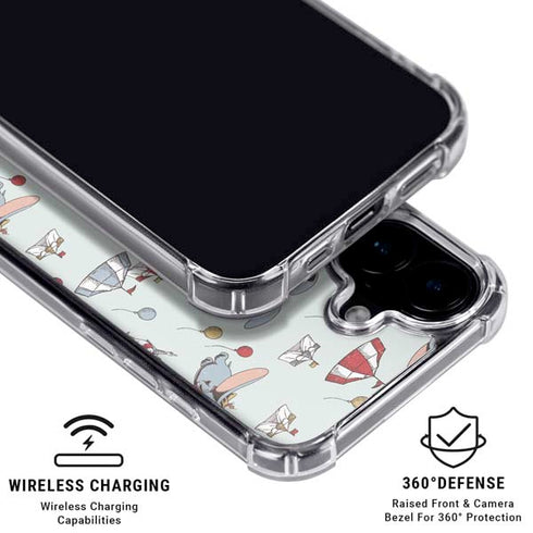 Disney Dumbo Vintage Pattern iPhone 16 Plus Clear Case