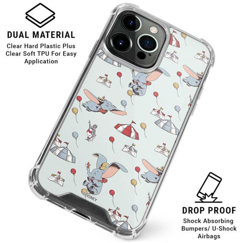 Disney Dumbo Vintage Pattern iPhone 16 Pro Clear Case