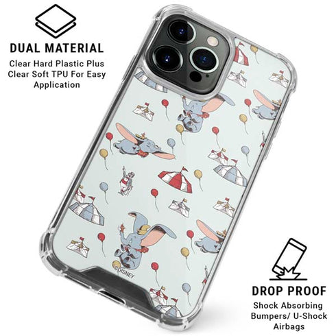 Disney Dumbo Vintage Pattern iPhone 16 Pro Max Clear Case