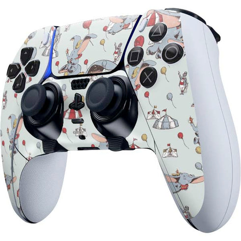 Disney Dumbo Vintage Pattern PS5 DualSense Edge Pro Controller Skin