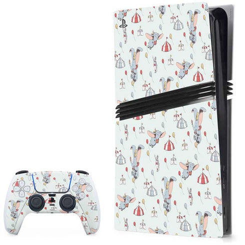 Disney Dumbo Vintage Pattern PS5 Pro Bundle Skin