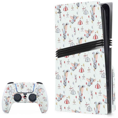Disney Dumbo Vintage Pattern PlayStation PS5 Skins
