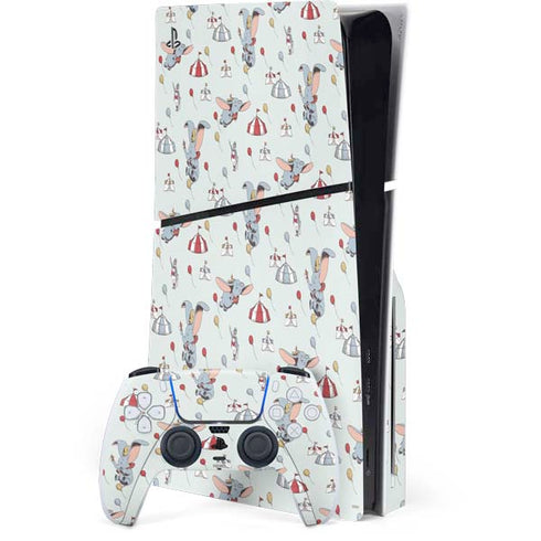 Disney Dumbo Vintage Pattern PlayStation PS5 Skins