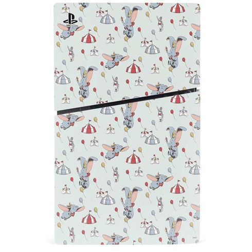 Disney Dumbo Vintage Pattern PS5 Slim Digital Edition Console Skin