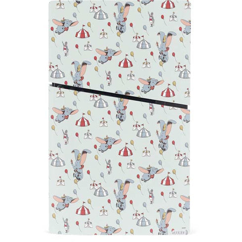 Disney Dumbo Vintage Pattern PS5 Slim Digital Edition Console Skin